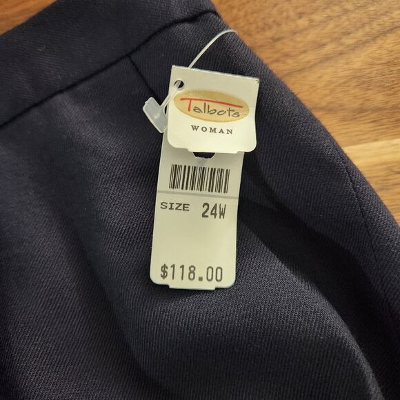 Talborts Womens 24W Black Wool Pleated Pants NEW Academia Career Work Office - Picture 5 of 8